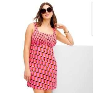 NWT DVF at Target 90's Shift Pink Modern Geo Mini Dress